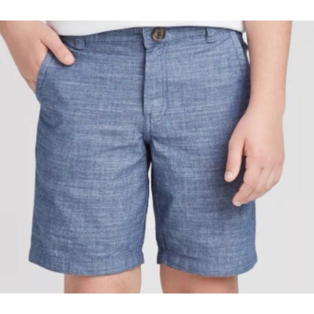 Cat & Jack Flat Front Shorts NWOT Size 10 Blue School Uniform